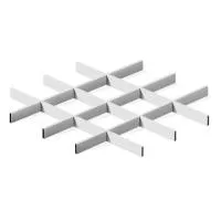 Грильято ячейка 150x150, высота 30 мм, ширина 5 мм, супер-хром