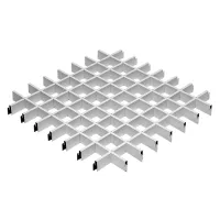 Грильято ячейка 60х60, высота 30 мм, ширина 5 мм, супер-хром