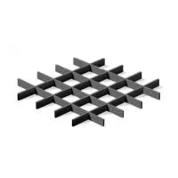 Грильято ячейка 120x120, высота 30 мм, ширина 5 мм, металлик