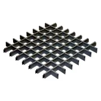 Грильято ячейка 75x75, высота 30 мм, ширина 5 мм, металлик