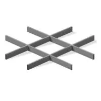 Грильято ячейка 200x200, высота 30 мм, ширина 5 мм, металлик