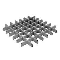 Грильято ячейка 86x86, высота 30 мм, ширина 5 мм, металлик