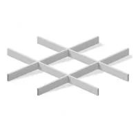 Грильято ячейка 200x200, высота 30 мм, ширина 5 мм, белый матовый