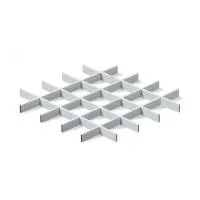 Грильято ячейка 120x120, высота 30 мм, ширина 5 мм, белый матовый