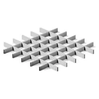 Грильято ячейка 100x100, высота 30 мм, ширина 5 мм, супер-хром