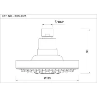 Лейка верхнего душа Essco EOS-CHR-542A Хром