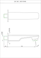 Излив для ванны Essco Stella SPE-CHR-107429 Хром