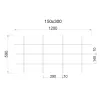 Грильято Жалюзи ячейка 300x150 мм, черный, высота 30 / 50 мм, ширина 10 мм