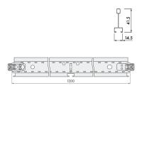 Подвесная система КНАУФ Силуэт рейка поперечная 1200x41,5 мм