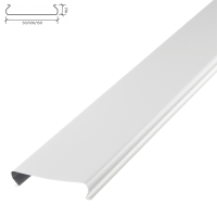 Реечный потолок OMEGA A150AT белый матовый