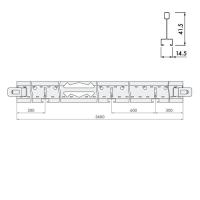 Подвесная система КНАУФ Силуэт рейка несущая 3600x41,5 мм