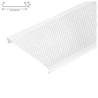 Реечный потолок OMEGA A150AT белый матовый c перфорацией