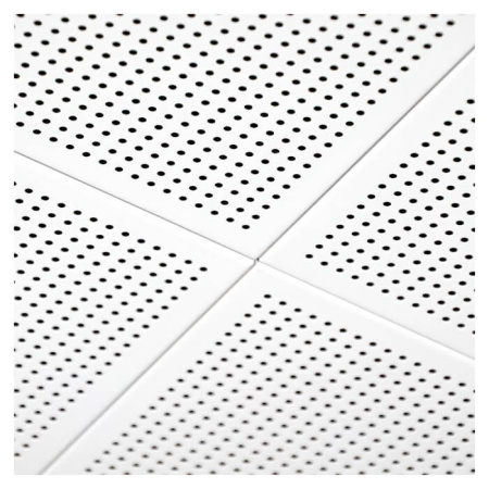 Кассетный потолок Алебс AP300*300АС/45° белый матовый Эконом перфорация F d=0,75