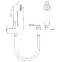 Лейка для гигиенического душа Essco ALE-BLK-585 Черный