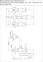 Смеситель для ванны и душа Essco Tropical TQT-CHR-517B Хром