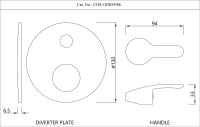Наружная часть встраиваемого смесителя для ванны Essco Cosmo COS-CHR-103055NK Хром 