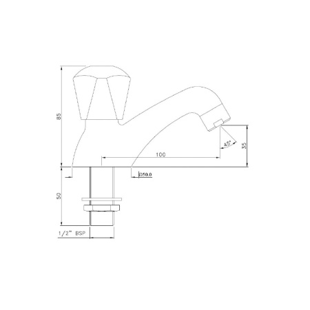 Кран для раковины Essco Tropical TQT-CHR-508 Хром