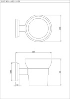 Стакан для зубных щеток Essco AEC-CHR-1141N Хром